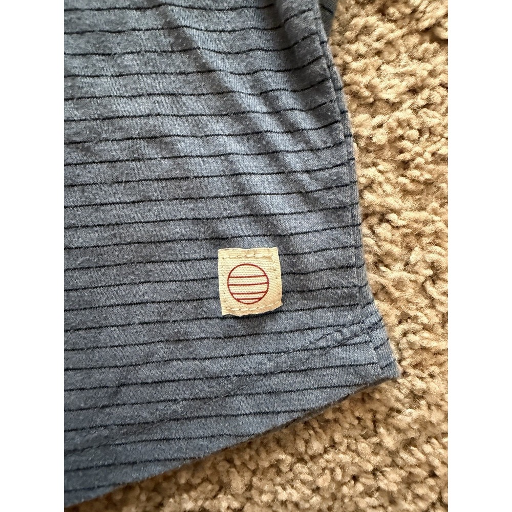 Marine Layer Mens Pocket Tee Blue White Stripe Short Sleeve Size Small - Picture 2 of 7